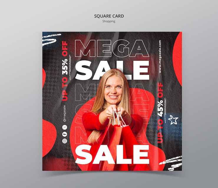 PSD shopping discount template