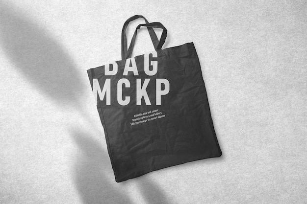 Shopping fabric bag mockup