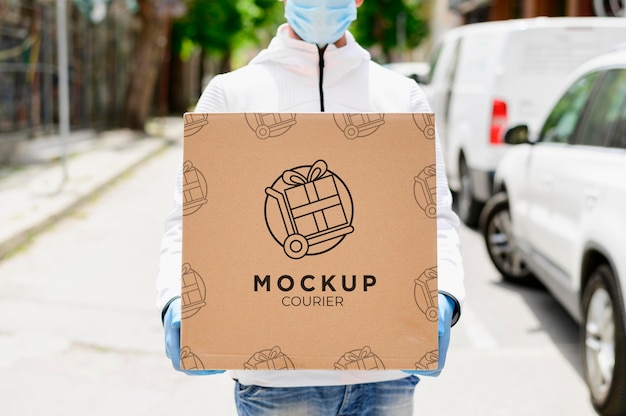 PSD shopping online concept mock-up