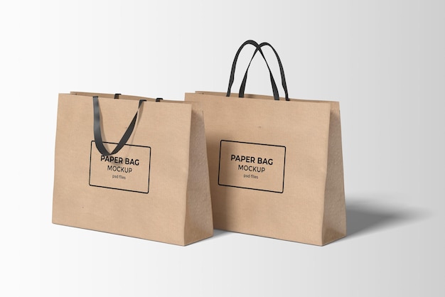 Shopping paper bag mockup