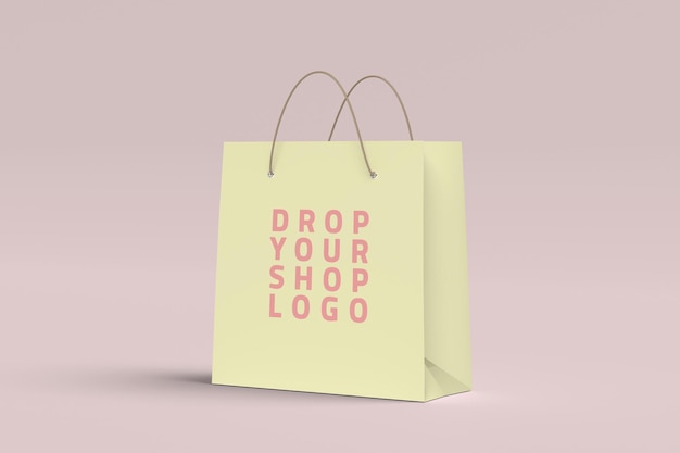 Shopping paper bag mockup