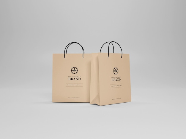 Shopping paper bag mockup