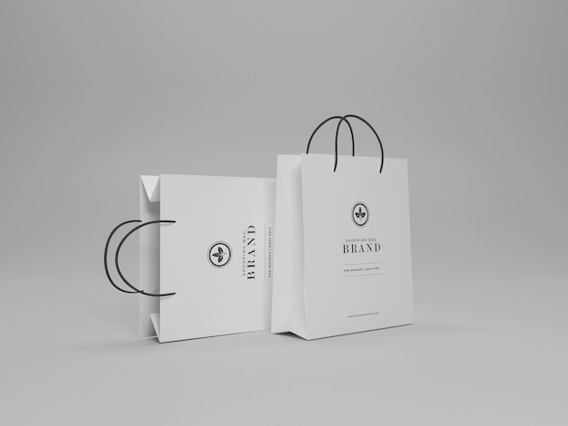 Mockup di shopping bag di carta