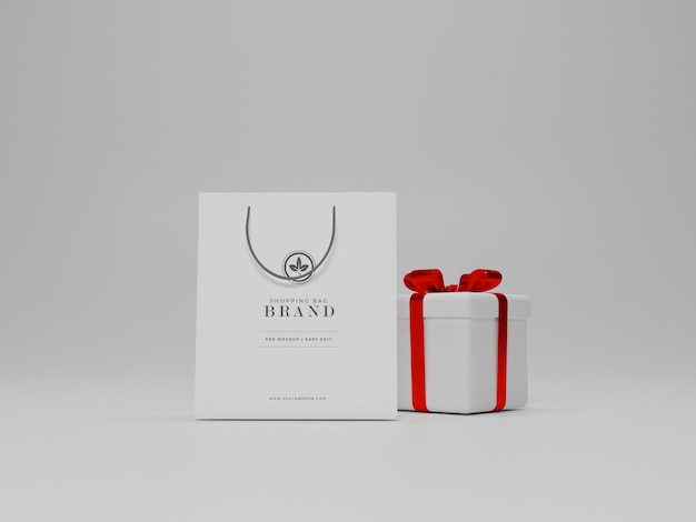 Shopping paper bag mockup