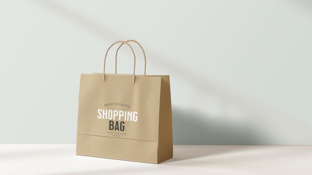 Shopping paper bag mockup