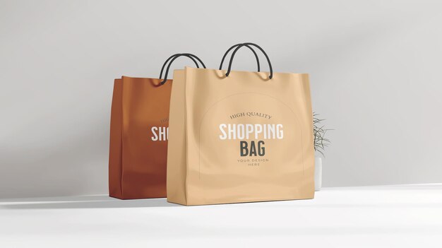 PSD shopping paper bag mockup