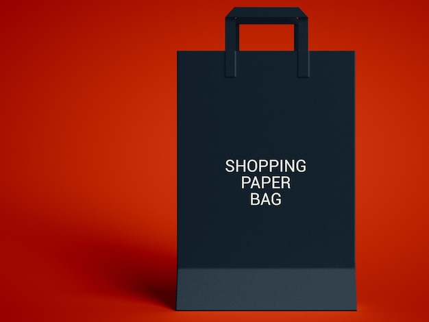 Mockup di shopping bag di carta