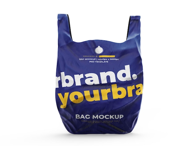 Shopping plastic bag mockup