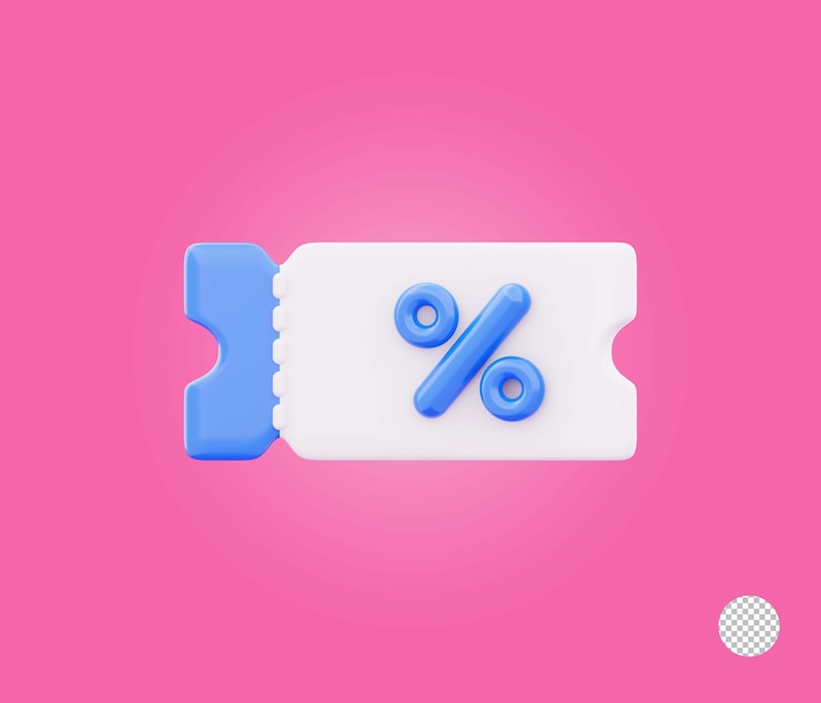Shopping promotional discount or coupon label representing low price shopping for business sale
