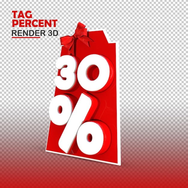 쇼핑 태그는 3d 30 % 렌더링