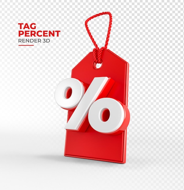 Shopping tag render 3d