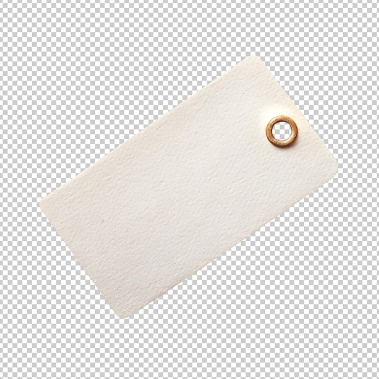 PSD shopping tag on transparent background