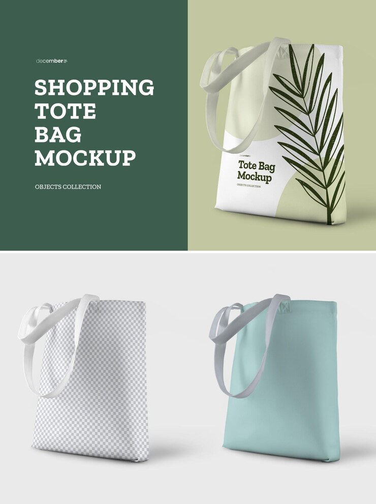Shopping Tote Bag Mockups Stijlvolle scènes voor reclame voor ontwerppresentaties en voor online winkel