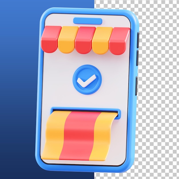 shopping verification 3d illustration
