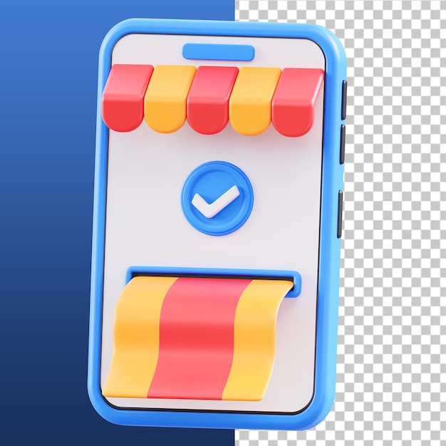 PSD ショッピングの検証 3dイラスト