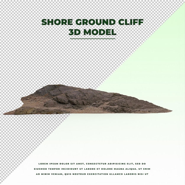 Shore ground cliff