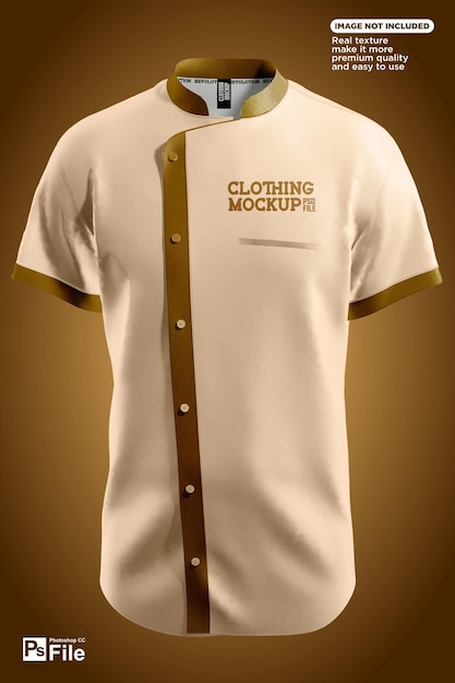 short sleeve cook shirt mockup