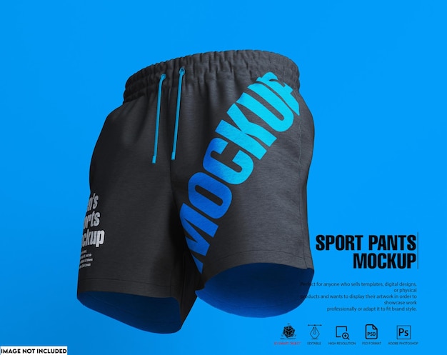 PSD short sport pants for men mockup