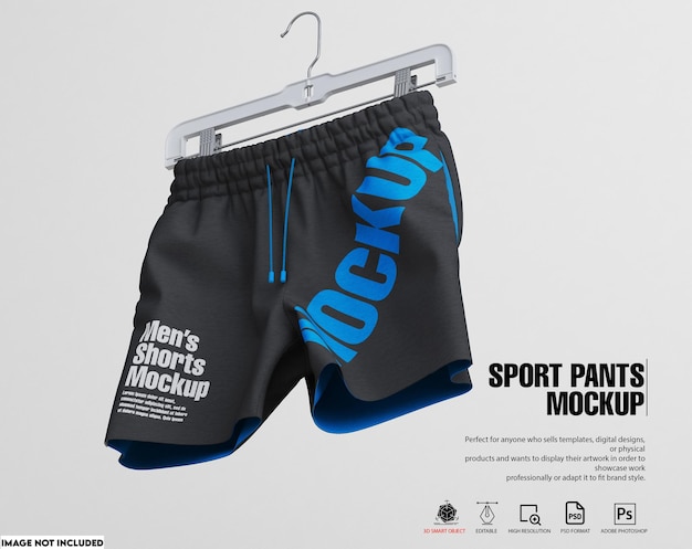 Short Sport Pants for Men Mockup