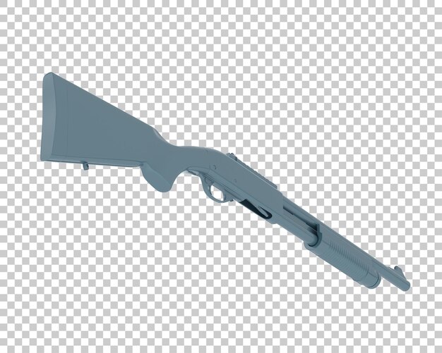 PSD shotgun isolated on transparent background 3d rendering illustration