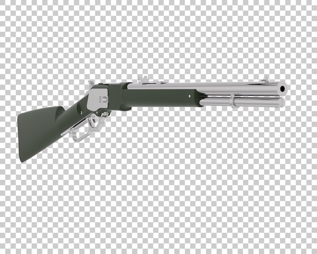 PSD shotgun op transparante achtergrond 3d-rendering illustratie