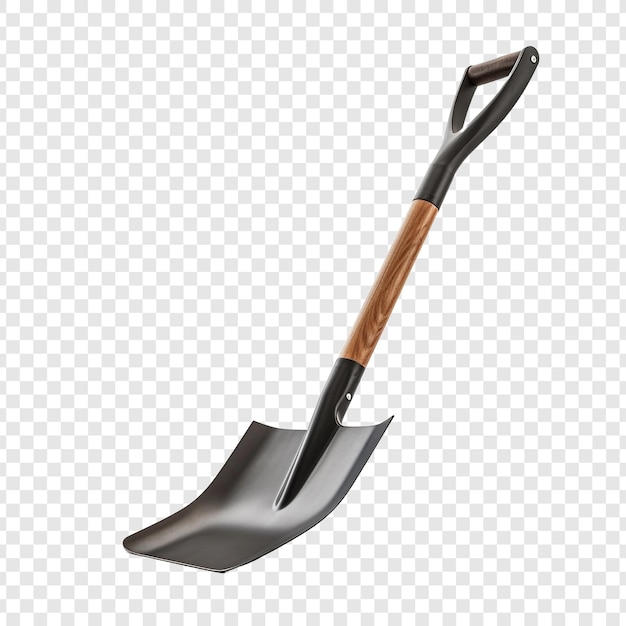 PSD a shovel is leaning isolated on transparent background