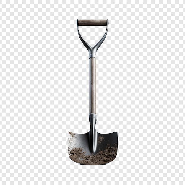 PSD shovel isolated on transparent background