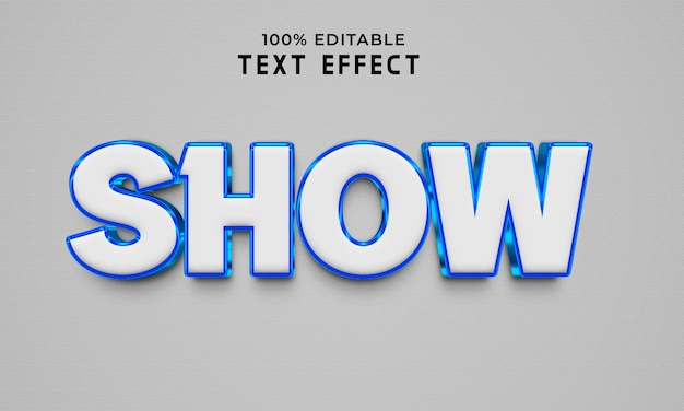 show 3d editable text effect with background premium psd