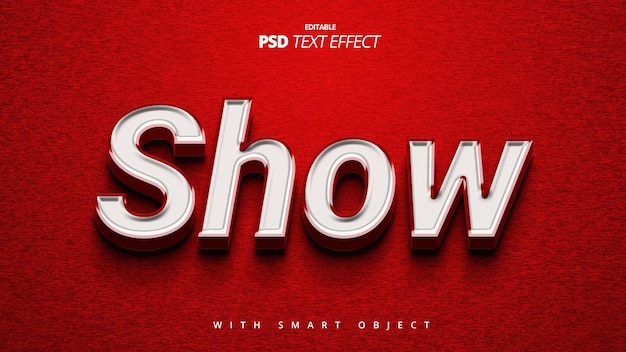 Show 3d text effet template design