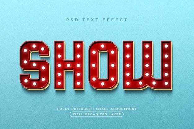 Show 3d text style effect