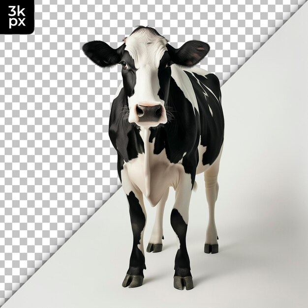 PSD show cow isolated on transparent background