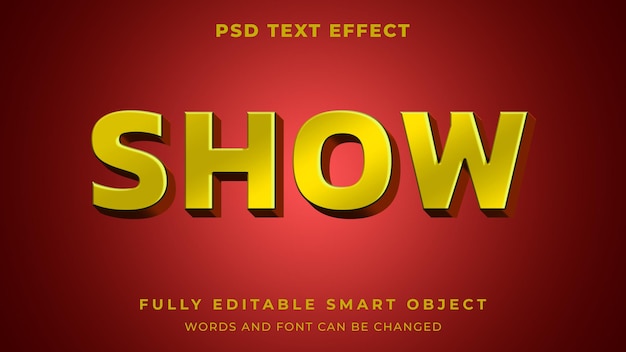 Show luxury editable text effect