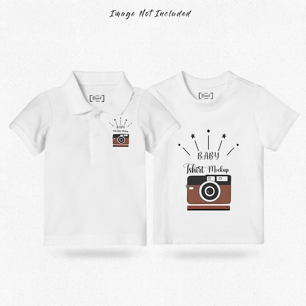 Showcase Baby shirt mockup. Collections off Baby Apparels