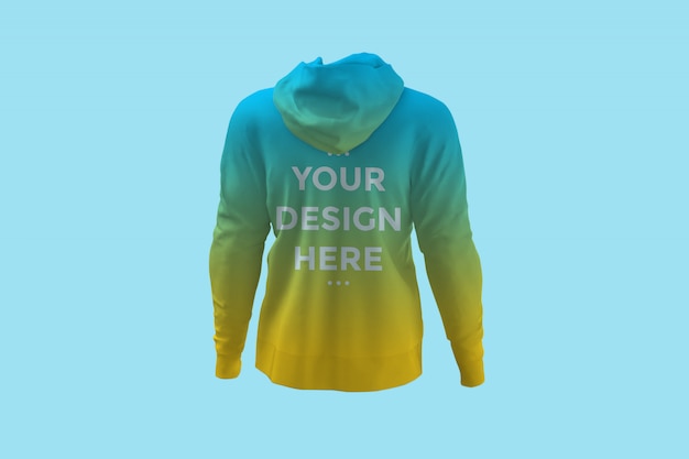 Showcase back of hoodie mockup