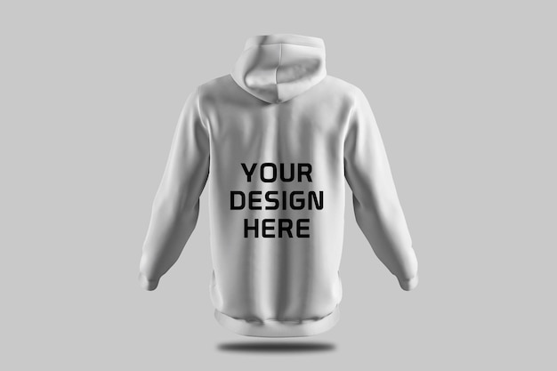 PSD showcase of hoodie mockup design isolated