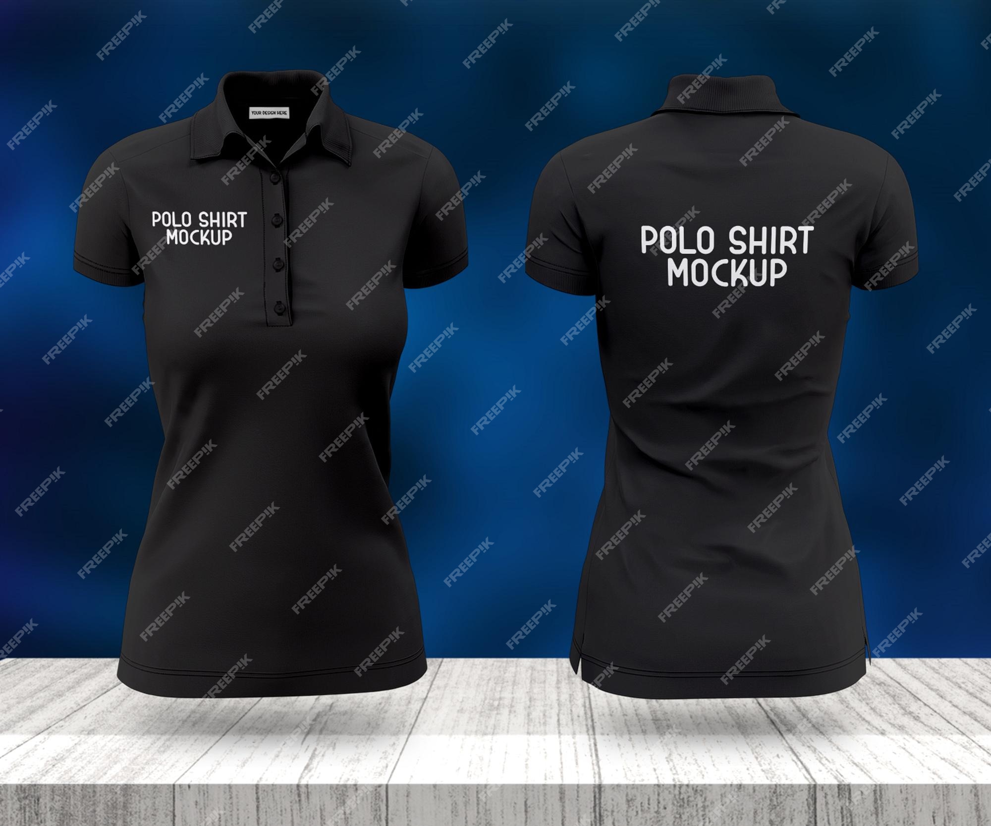 black polo shirt template