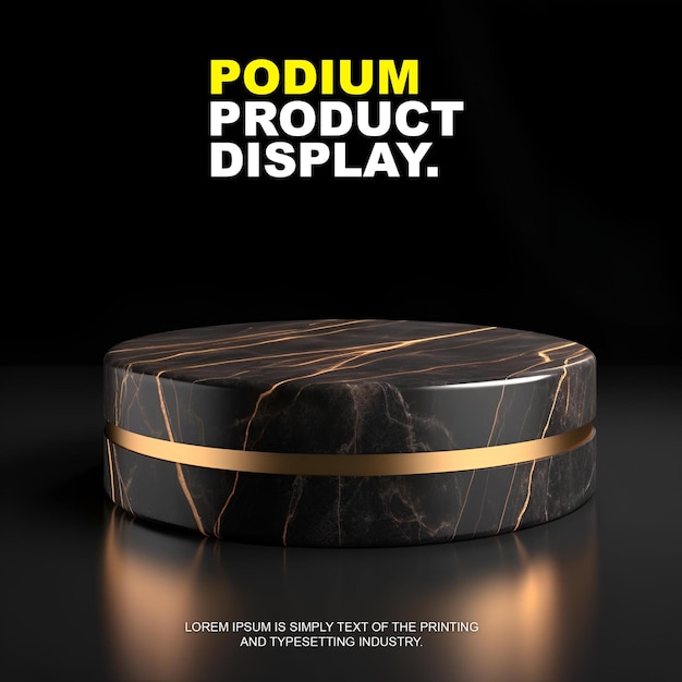 showcase scene natural podium for product display stage display mockup for show product presentation