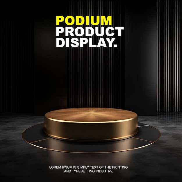 showcase scene natural podium for product display stage display mockup for show product presentation