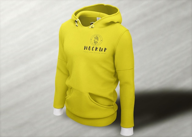 Showcase Yellow hoodie mockup