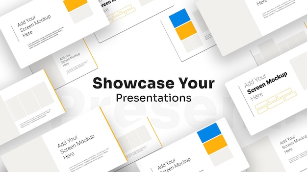 PSD showcase your screen presentation mockup