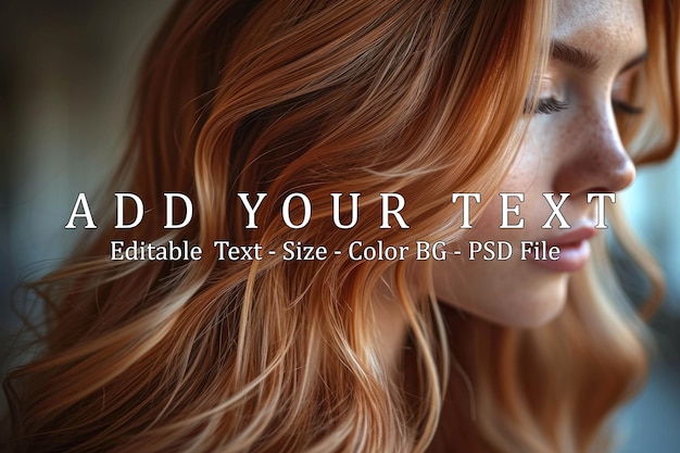 PSD showcasing the balayage effect on hair from the back view