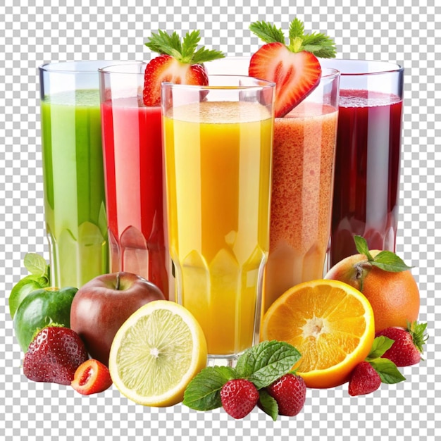 Showcasing fresh fruit juices