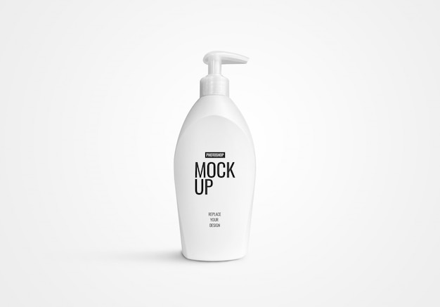 PSD shower cream bottle mockup