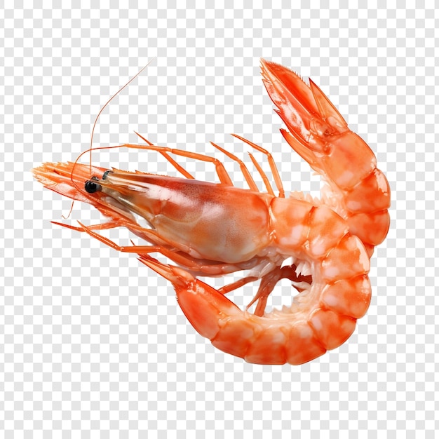 Shrimp isolated on transparent background