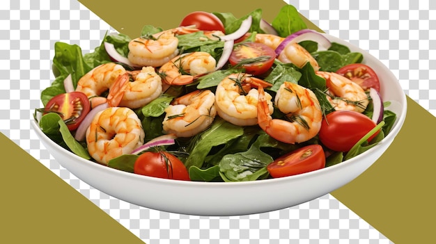 PSD shrimp salad psd isolated on transparent