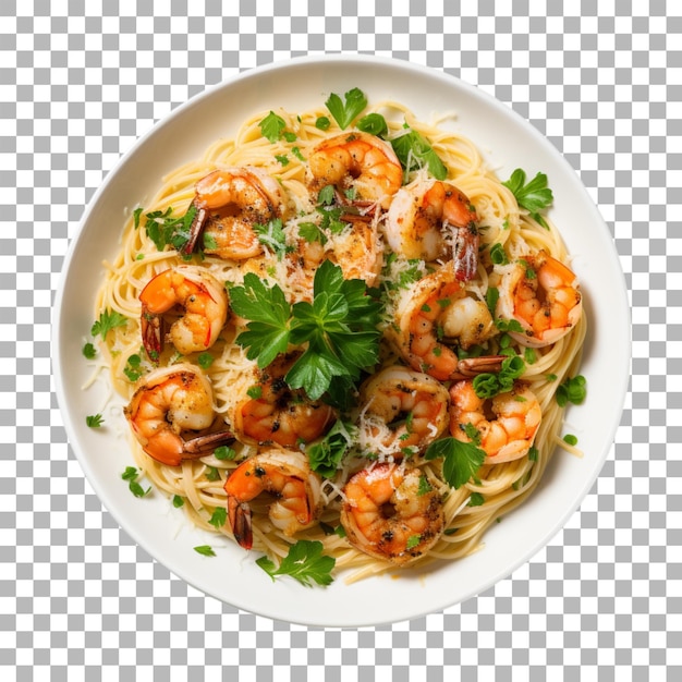 PSD shrimp scampi on transparent background