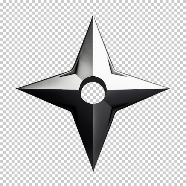 PSD shuriken isolated on transparent background