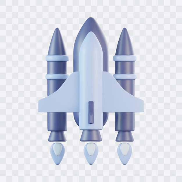 PSD icona 3d della navetta spaziale