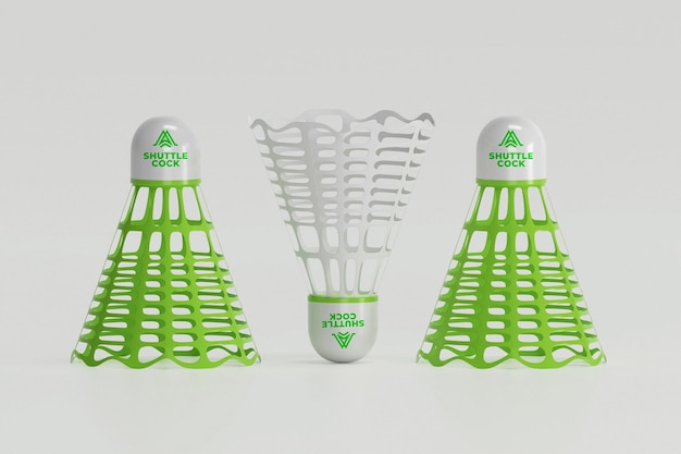 PSD shuttlecock badminton mockup