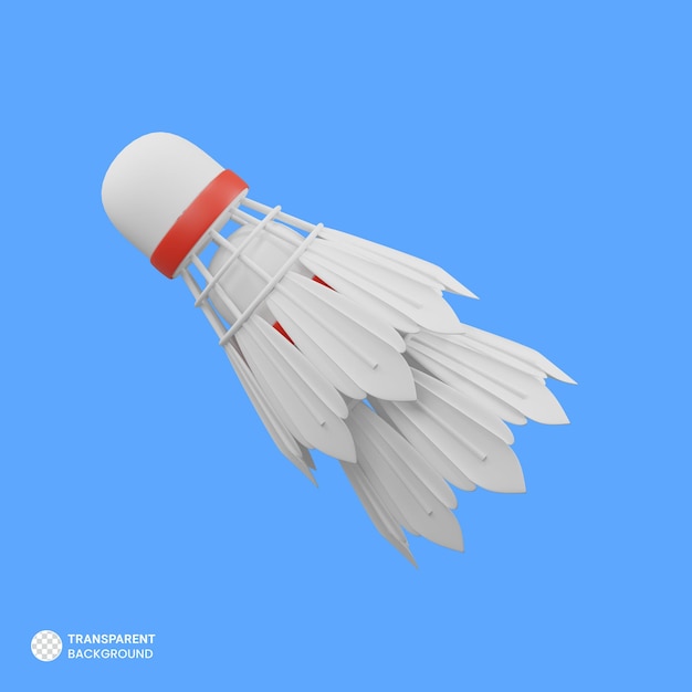 PSD shuttlecock icon isolated 3d render illustration